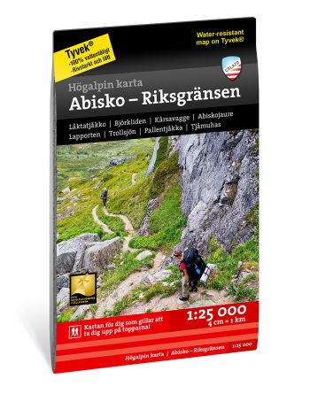 Abisko-Riksgränsen 1:25 000 - Vuoristokartta ISBN 9789188335562