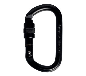 Steel Oval Carabiner Screw Lock - Teräs sulkurengas