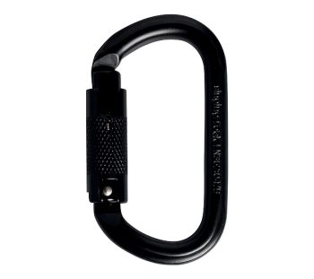 Steel Oval Carabiner Triple Lock - Teräs sulkurengas